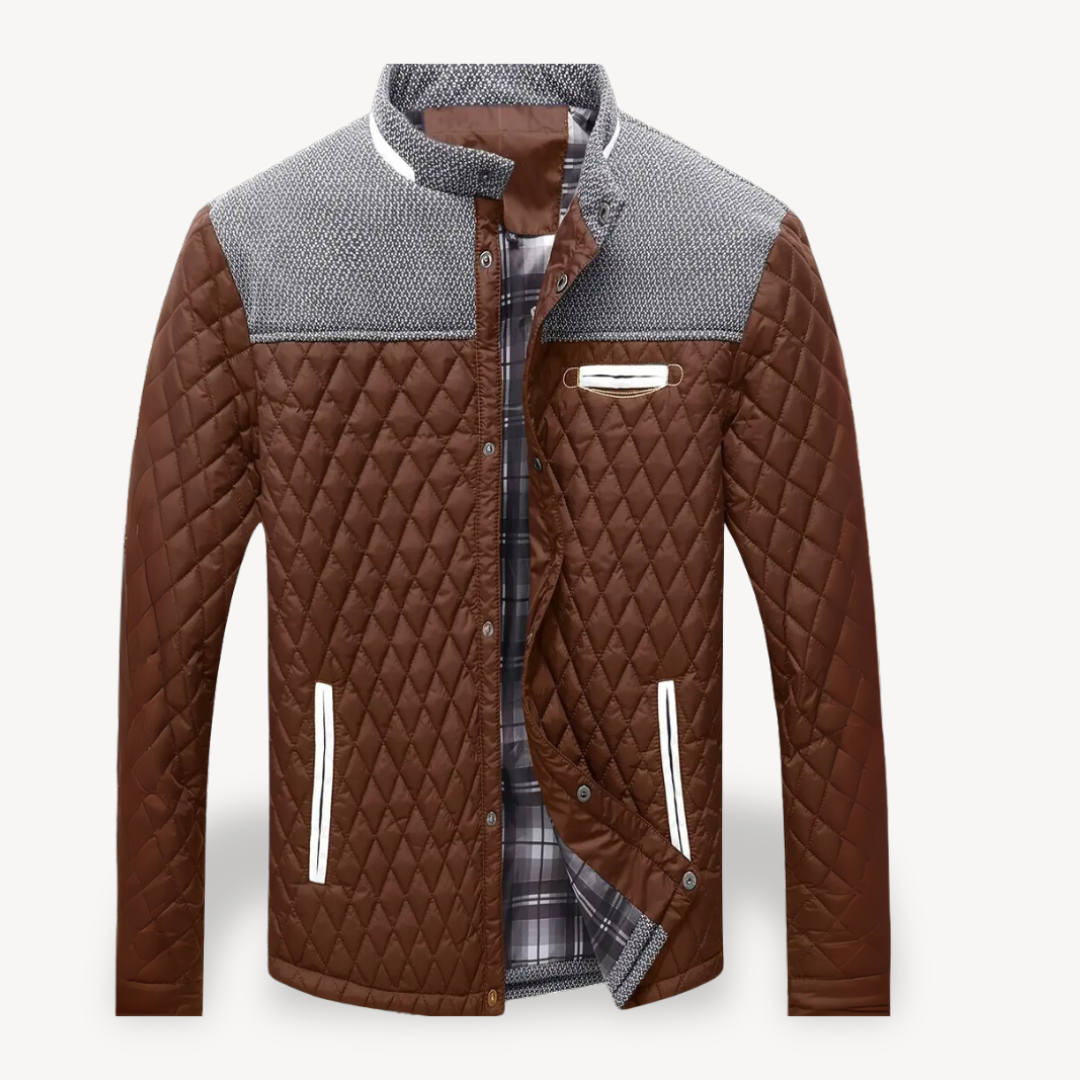 VogeLuxe | Men’s Quilted Knit Bomber Jacket