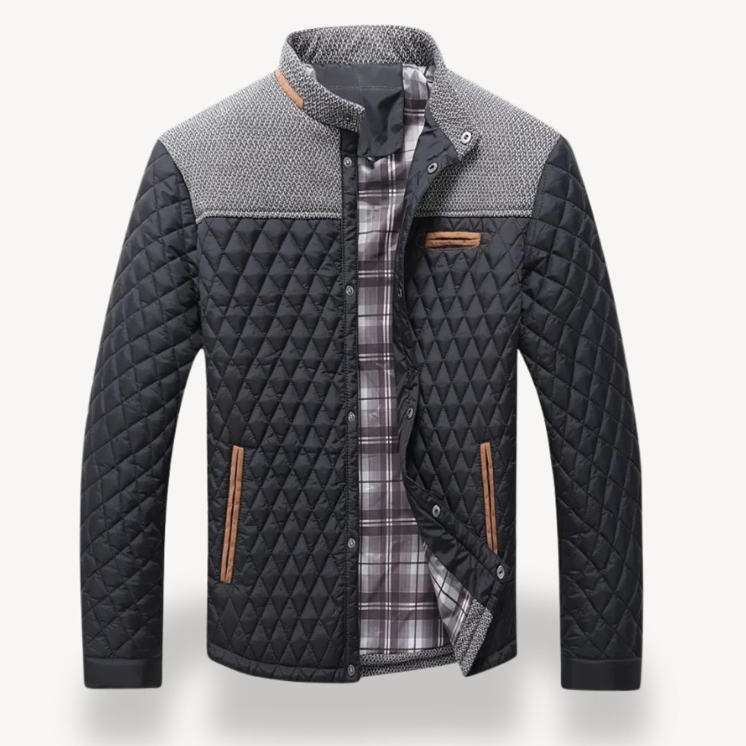VogeLuxe | Men’s Quilted Knit Bomber Jacket