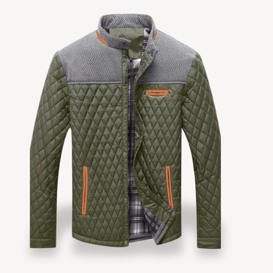 VogeLuxe | Men’s Quilted Knit Bomber Jacket