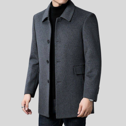 Men’s Single-Breasted Overcoat – Smart Casual Tailored Winter Jacket 4