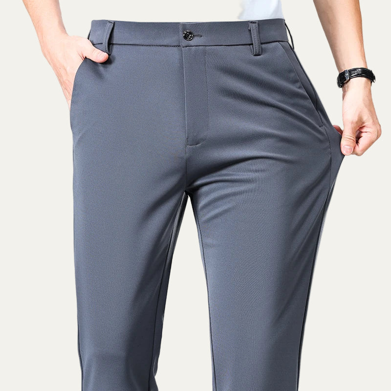 Men’s Slim Fit Trousers – Classic Business Style 0
