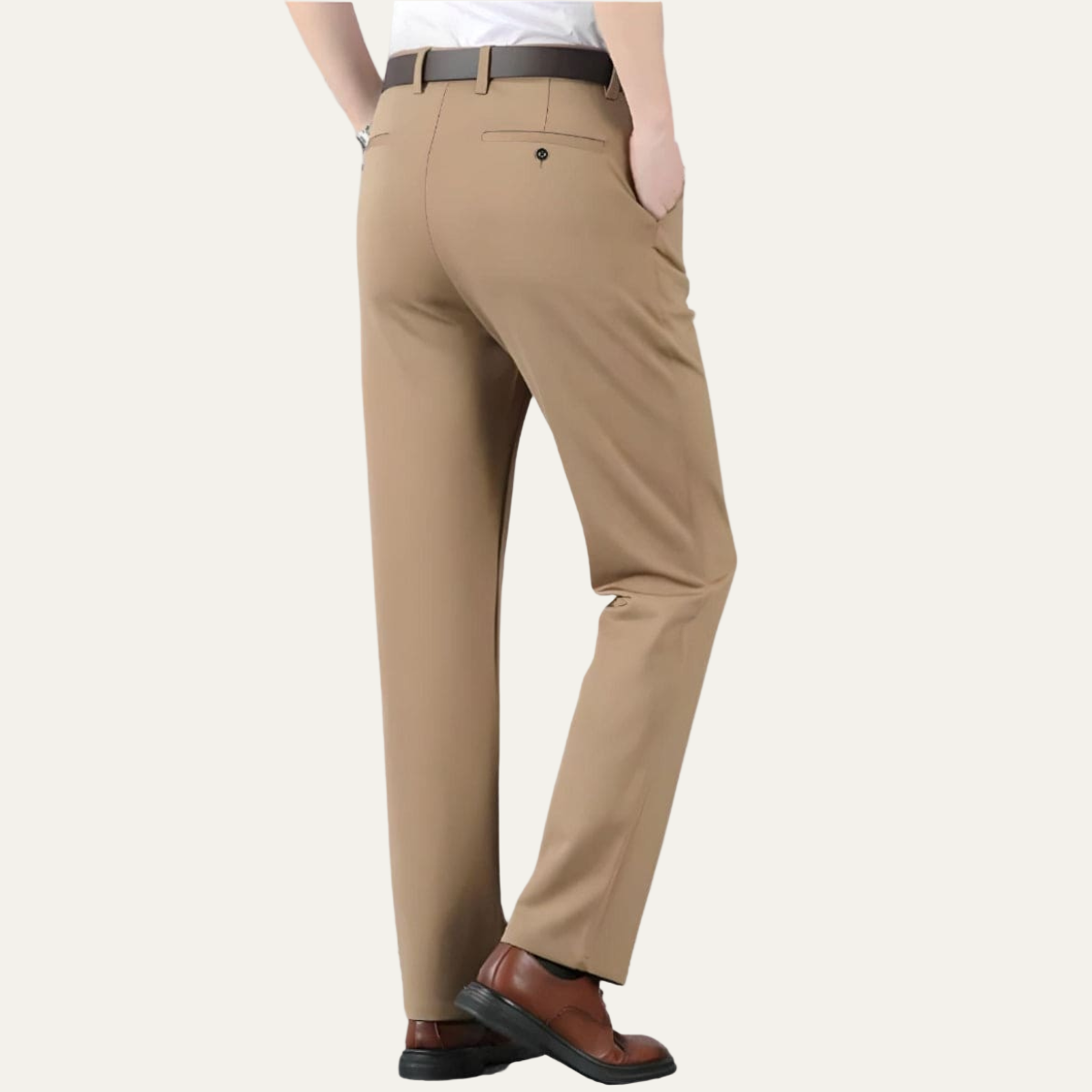 Men’s Slim Fit Trousers – Stretch Waist Smart Business Pants 5