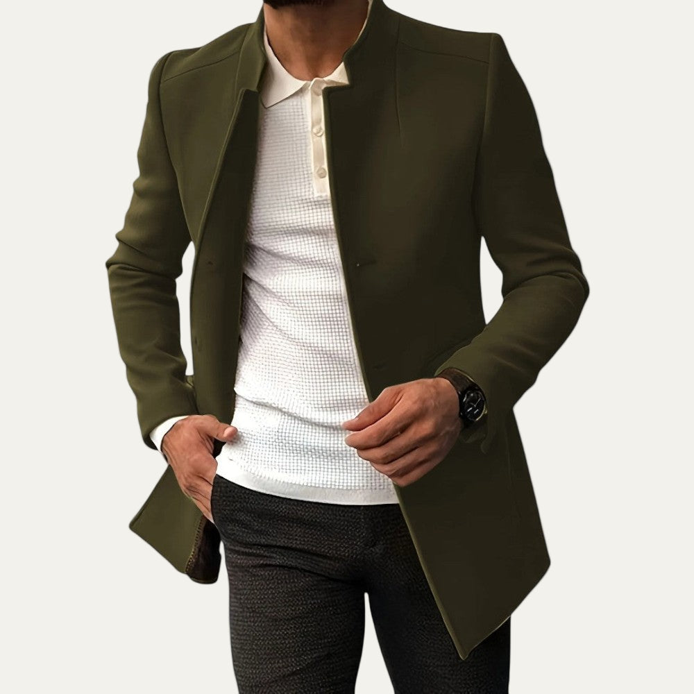 Men’s Smart Casual Coat – Minimalist Button Winter Coat 9