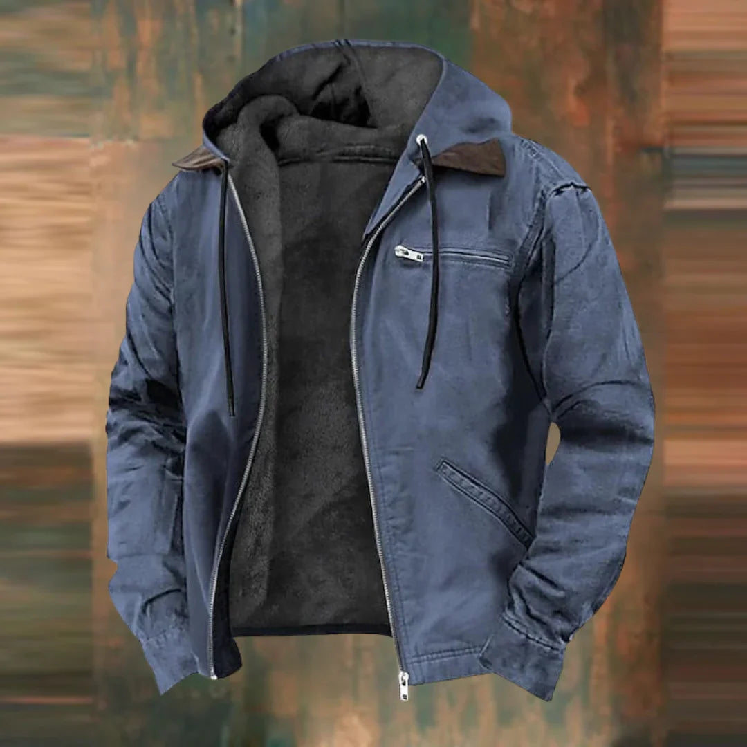 Warm Cozy Fleece Lined Zip Up Hoodie Jacket - VogeLuxe