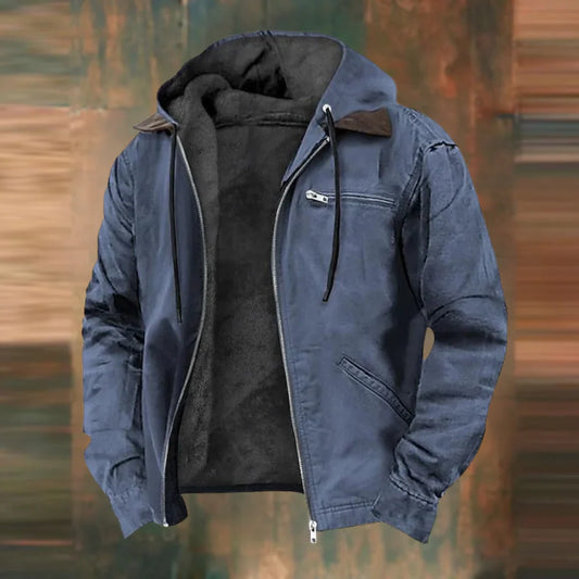 Warm Cozy Fleece Lined Zip Up Hoodie Jacket - VogeLuxe
