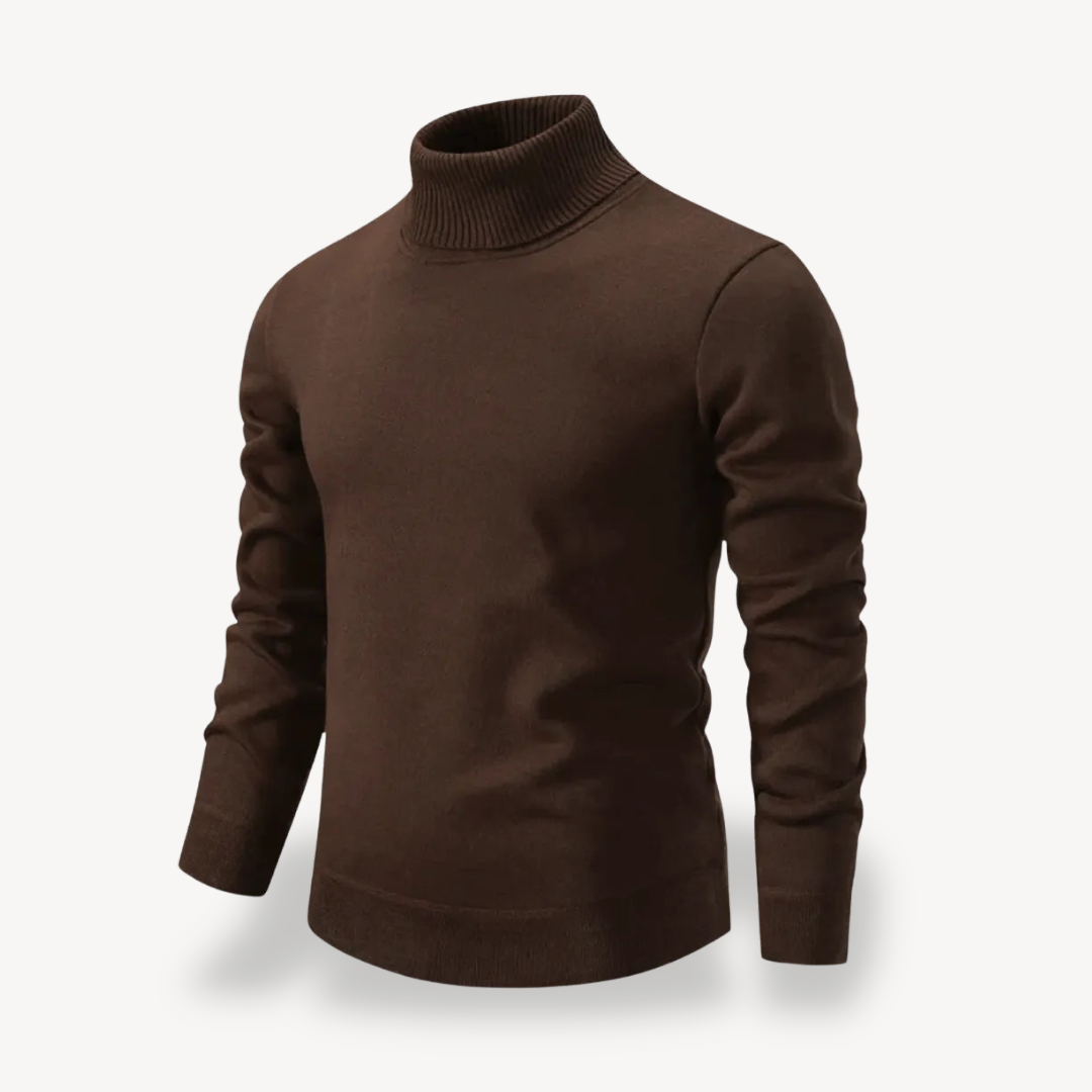 VogeLuxe | Men’s Refined Ribbed Turtleneck Sweater