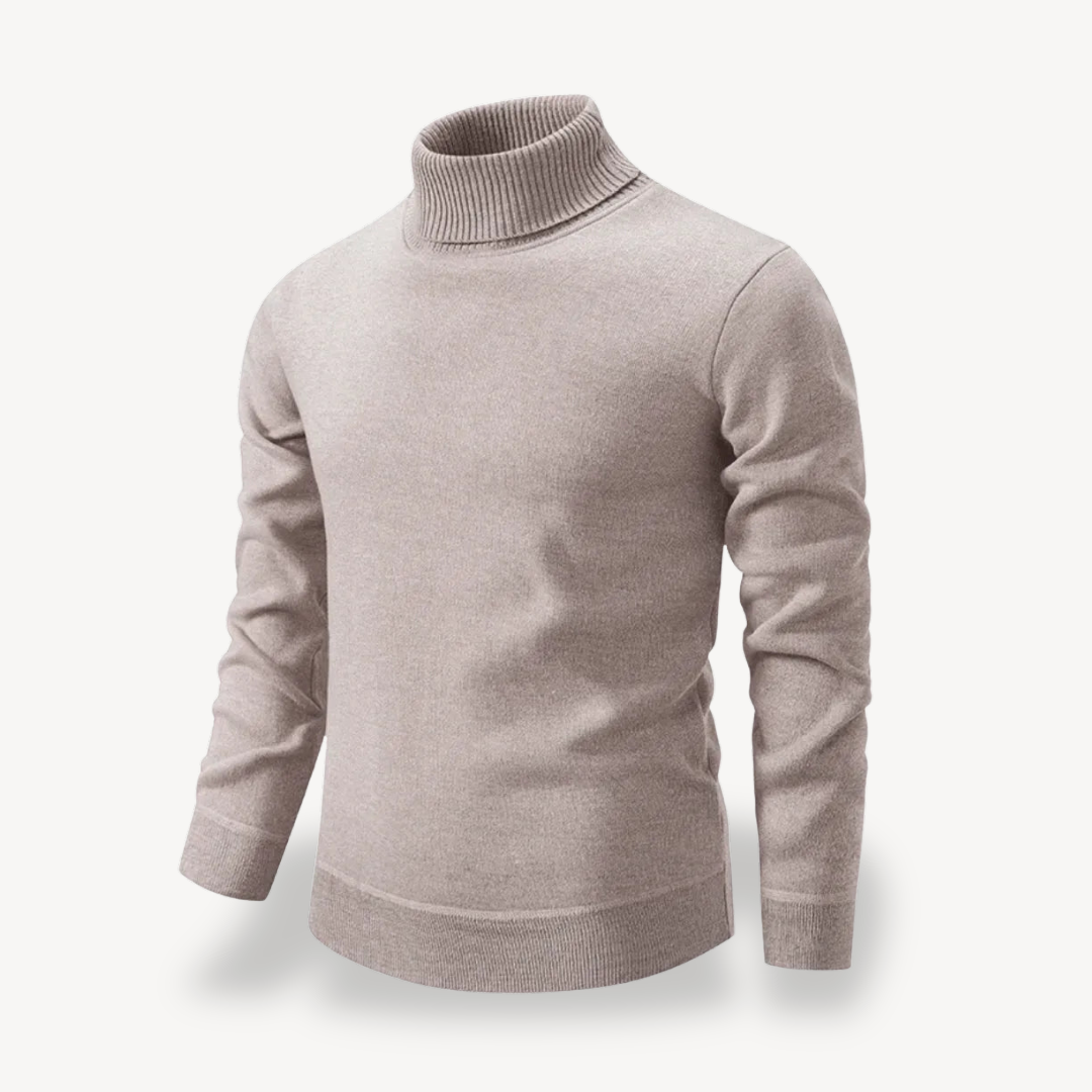 VogeLuxe | Men’s Refined Ribbed Turtleneck Sweater