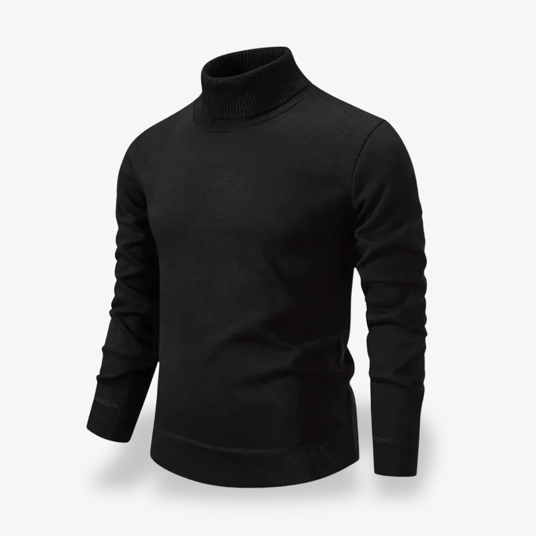 VogeLuxe | Men’s Refined Ribbed Turtleneck Sweater