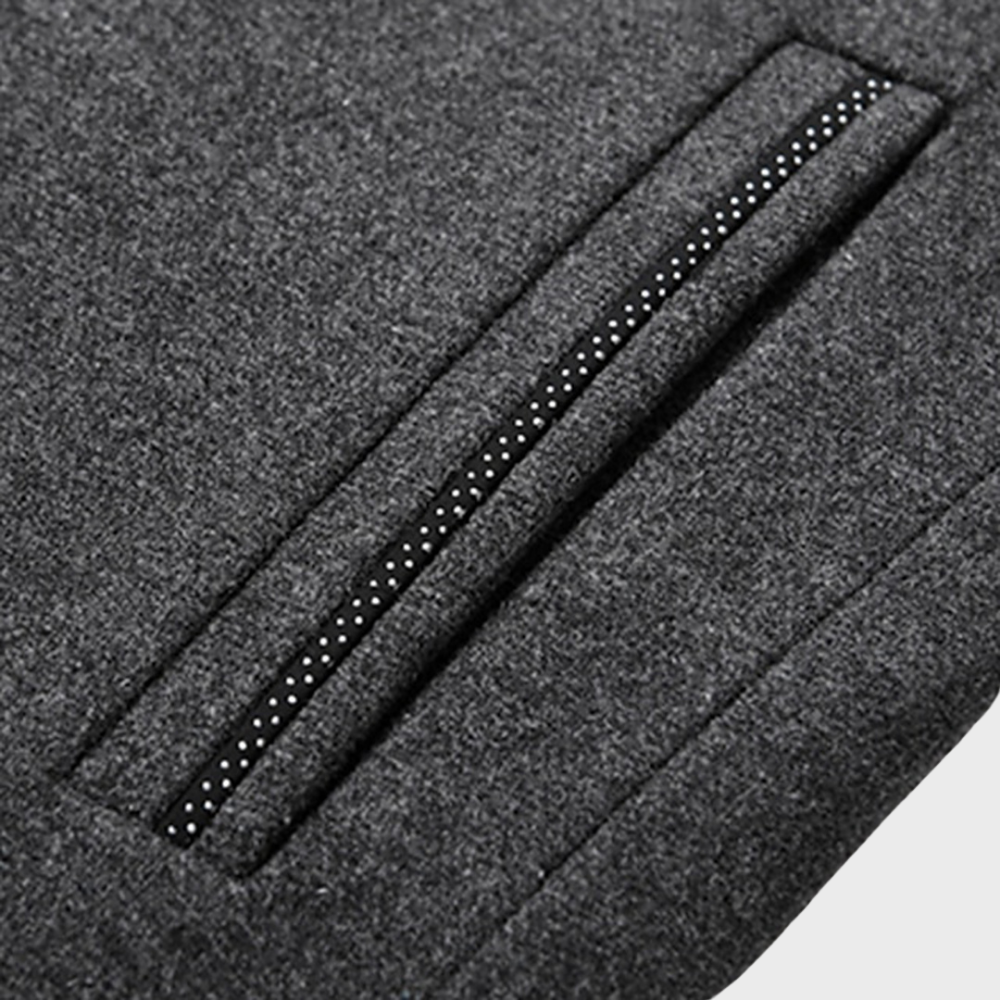 Men’s Stand Collar Business Coat with Side Pockets – Tailored Smart-Casual 6