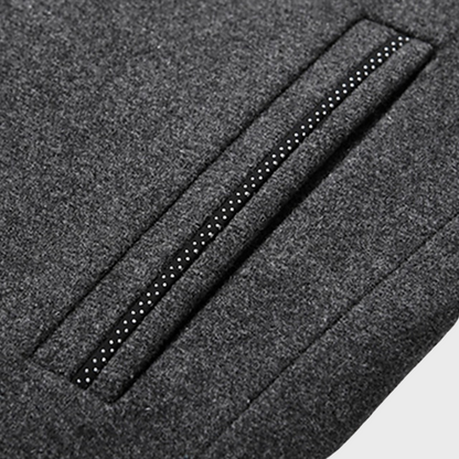 Men’s Stand Collar Business Coat with Side Pockets – Tailored Smart-Casual 6