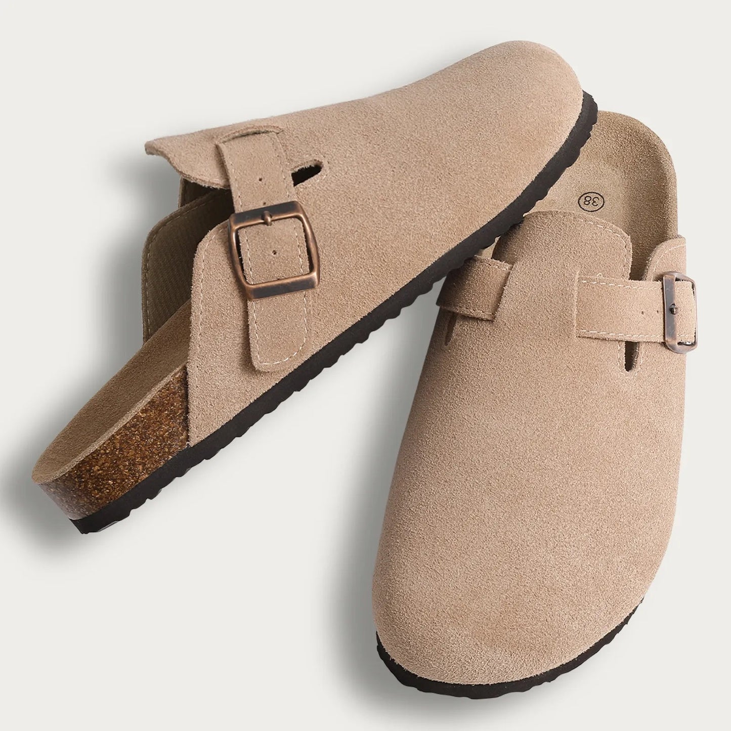 Men’s Suede Buckle Clogs – Slip-On Comfort with Smart-Casual Edge 1