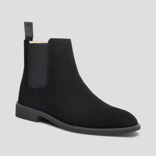Men's Suede Chelsea Boots Classic Slip-On Smart Casual Footwear