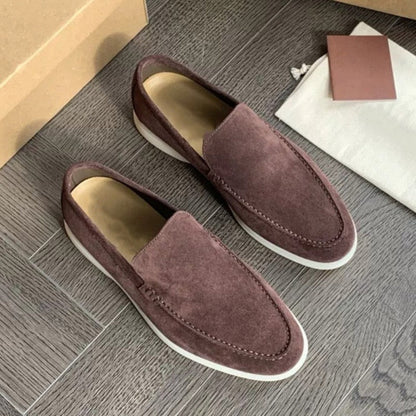 Comfortable Leather Slip On Mens Driving Loafers