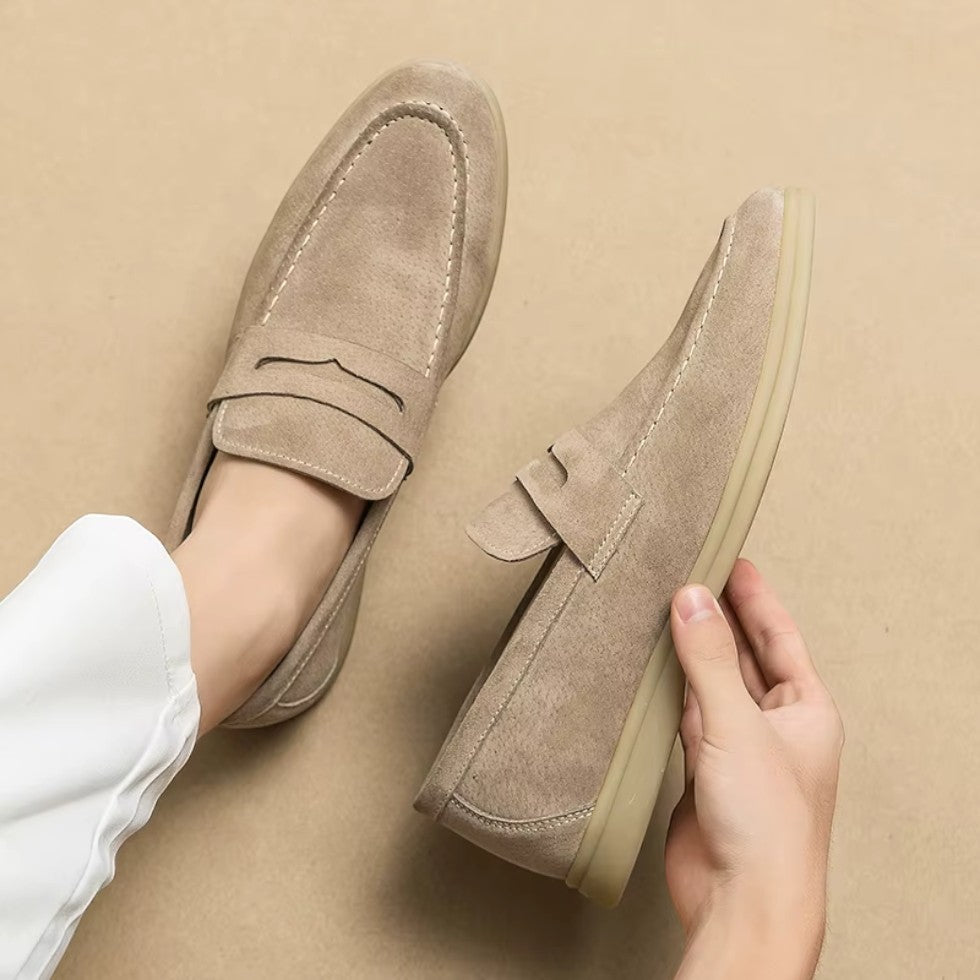VogeLuxe | Men's Suede Loafers Slip-On Casual Shoes with Soft Comfort