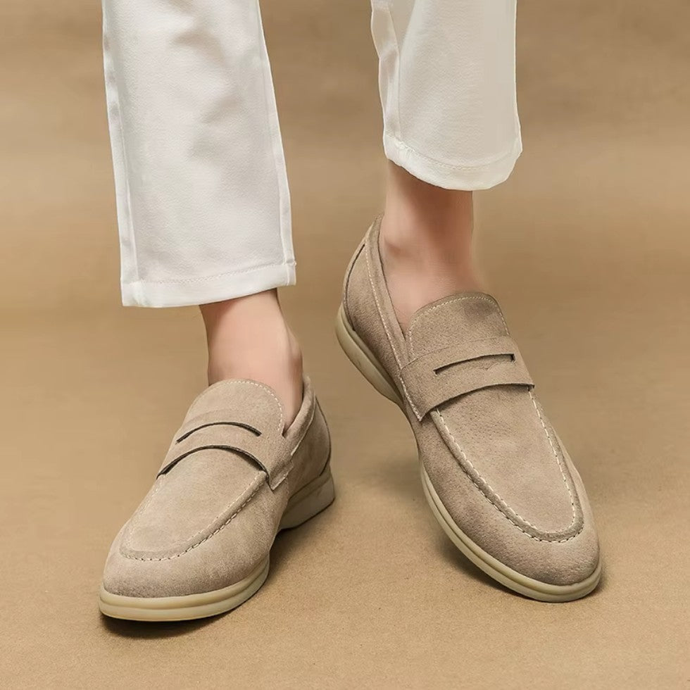 VogeLuxe | Men's Suede Loafers Slip-On Casual Shoes with Soft Comfort