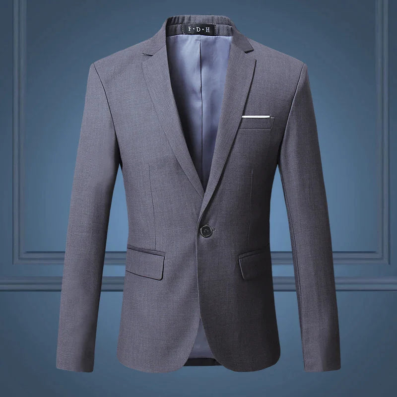 Classic One Button Suit Jacket