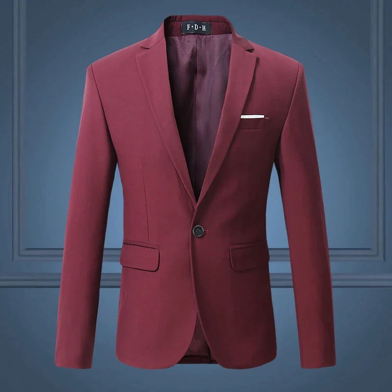 Classic One Button Suit Jacket
