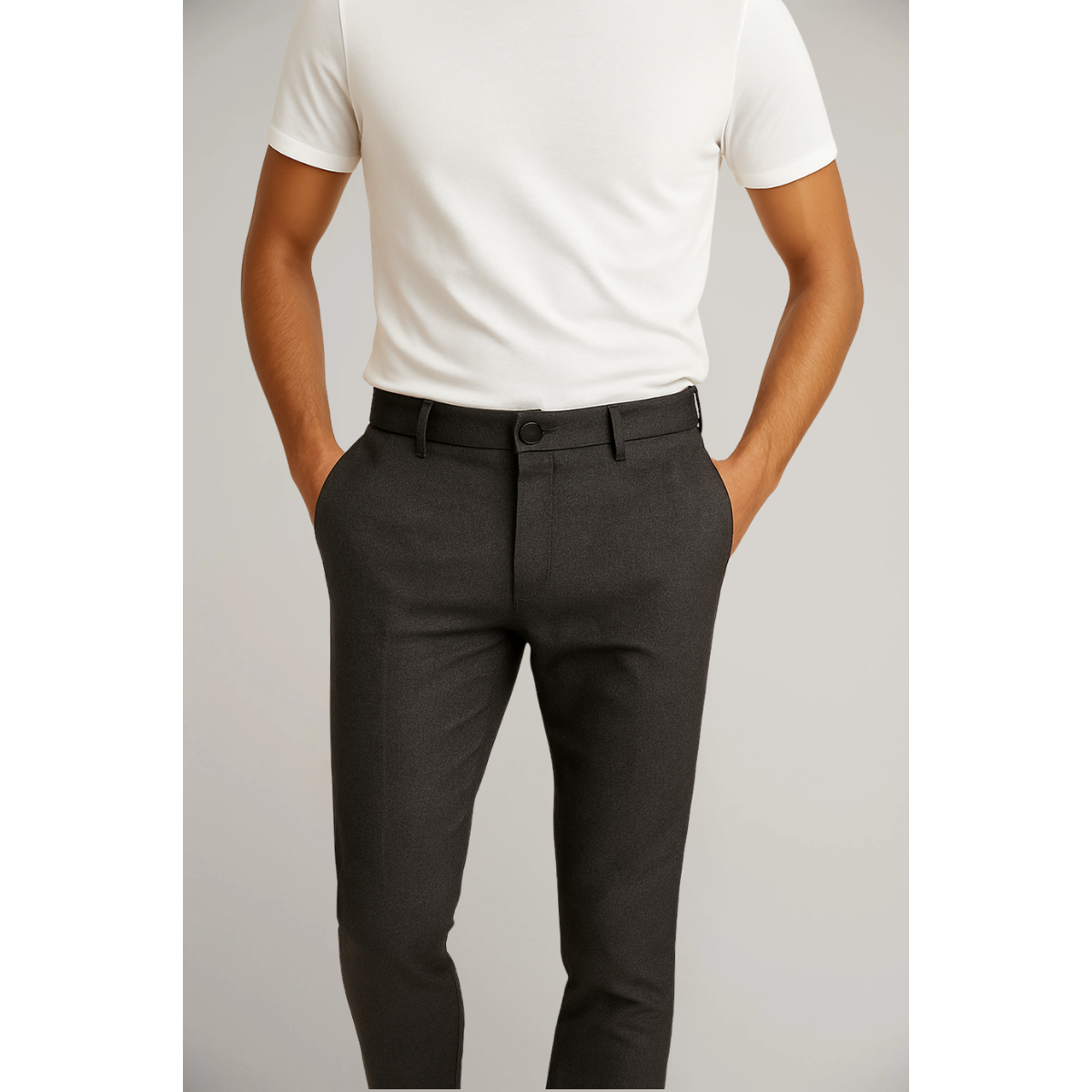 Men’s Tailored Trousers – Classic Flat-Front Workwear 0