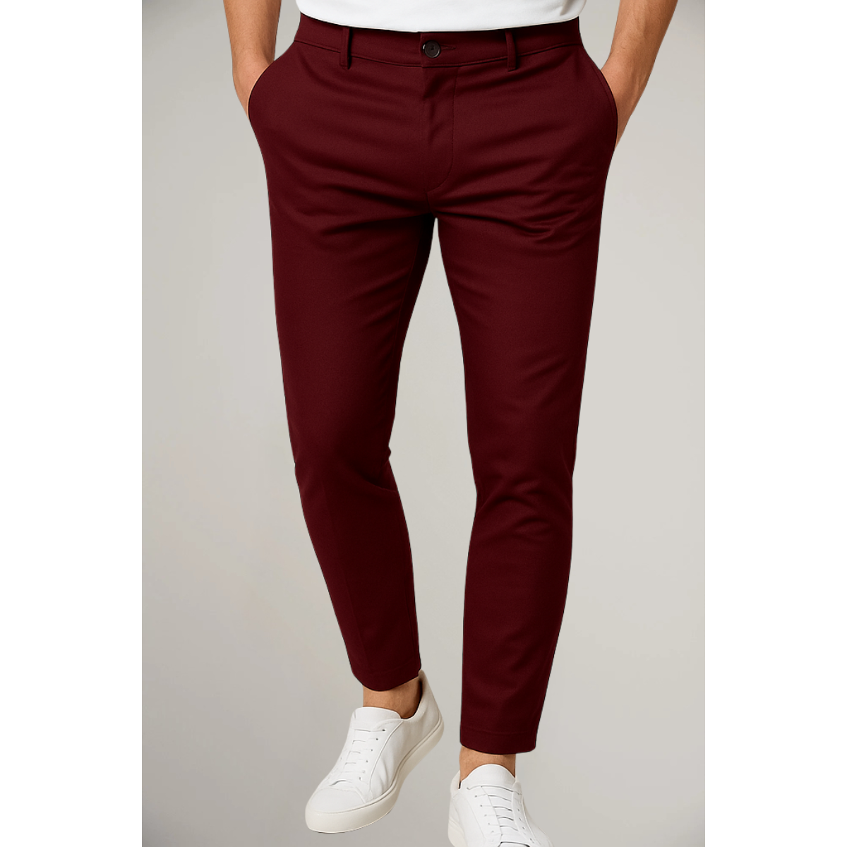 Men’s Tailored Trousers – Classic Flat-Front Workwear 1