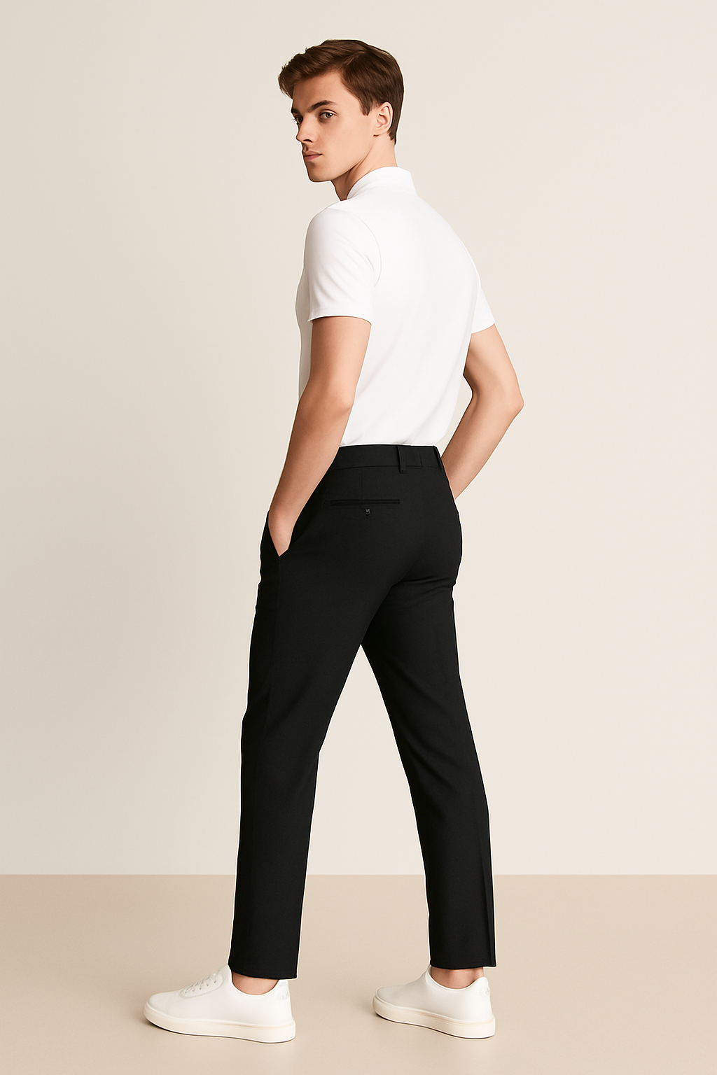 Men’s Tailored Trousers – Classic Flat-Front Workwear 5