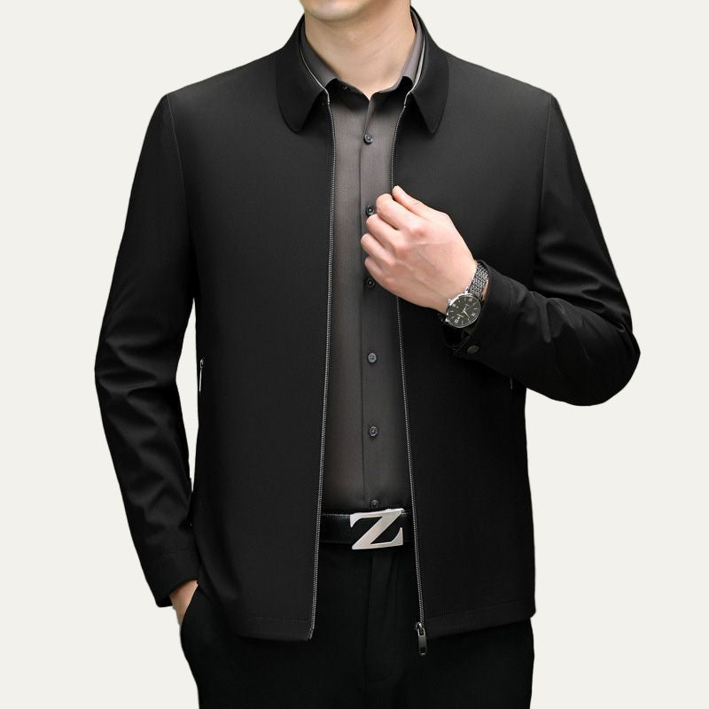 Men’s Transitional Zip-Up Jacket – Minimalist Zip-Up Design 4