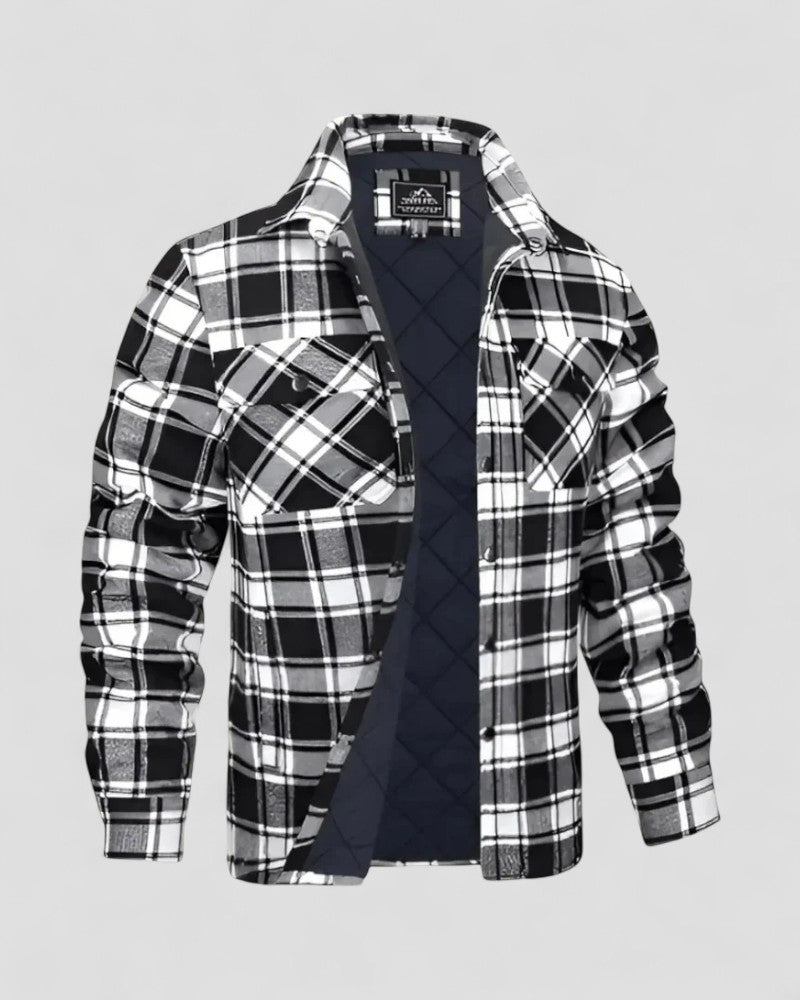 VogeLuxe | Men’s Plaid Quilted Shacket