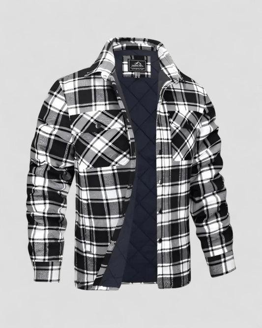 VogeLuxe | Men’s Plaid Quilted Shacket
