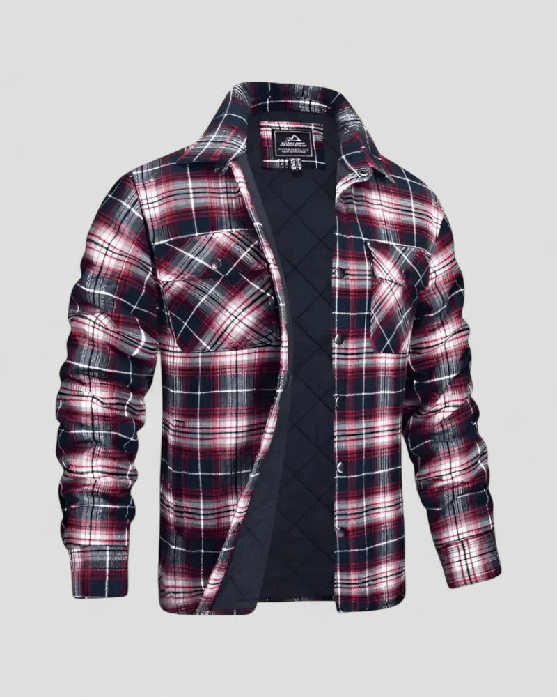 VogeLuxe | Men’s Plaid Quilted Shacket