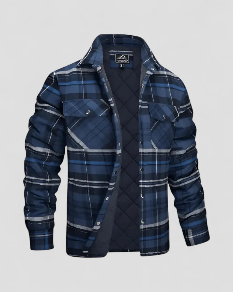 VogeLuxe | Men’s Plaid Quilted Shacket