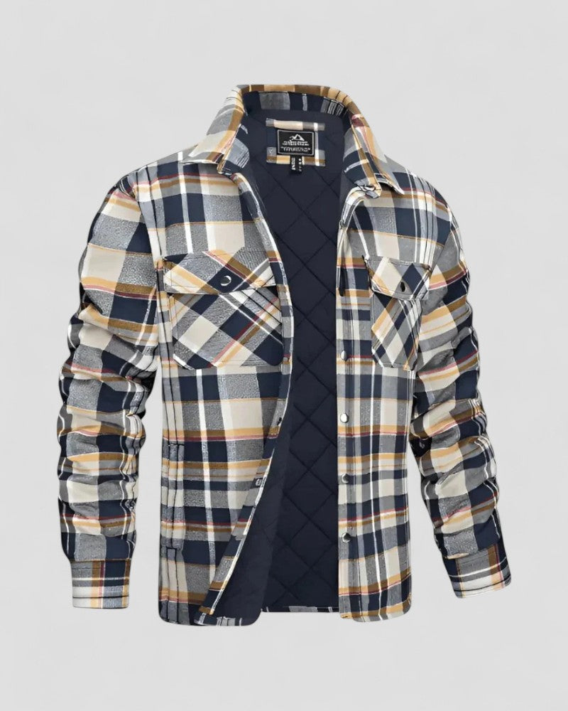 VogeLuxe | Men’s Plaid Quilted Shacket