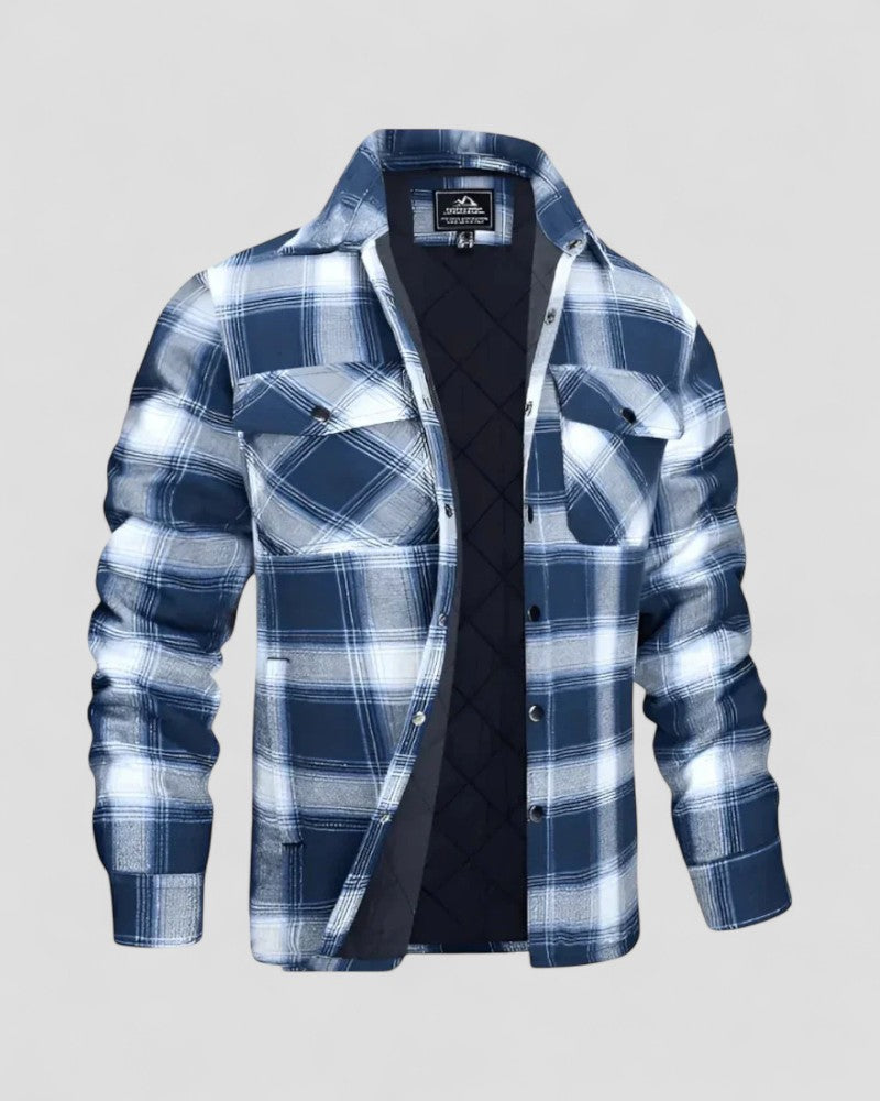 VogeLuxe | Men’s Plaid Quilted Shacket