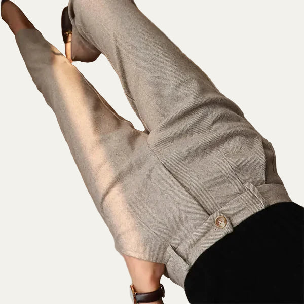 Men’s Vintage Pleated Trousers – High-Waist Tailored Fit 1