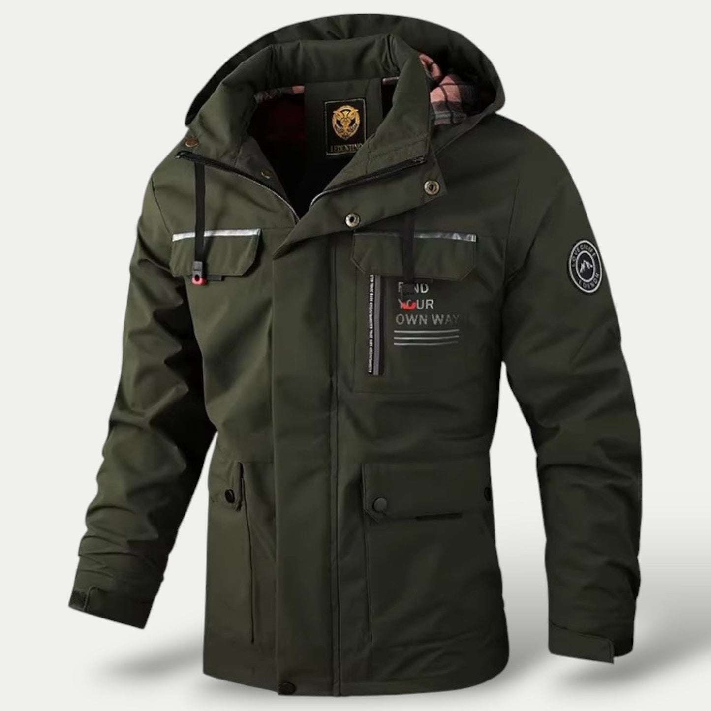 Men's Waterproof Windbreaker Jacket with Hood 1