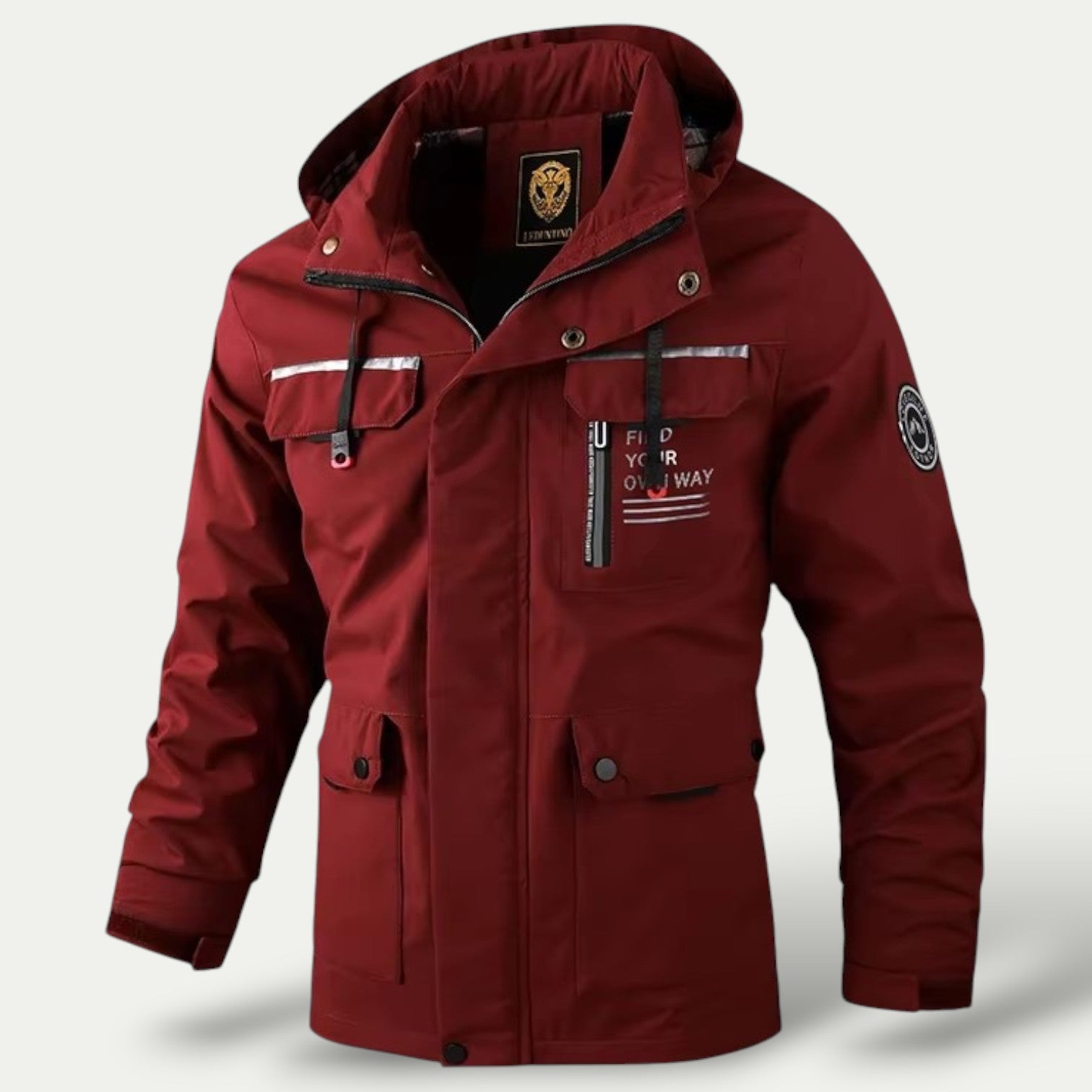 Men's Waterproof Windbreaker Jacket with Hood 2