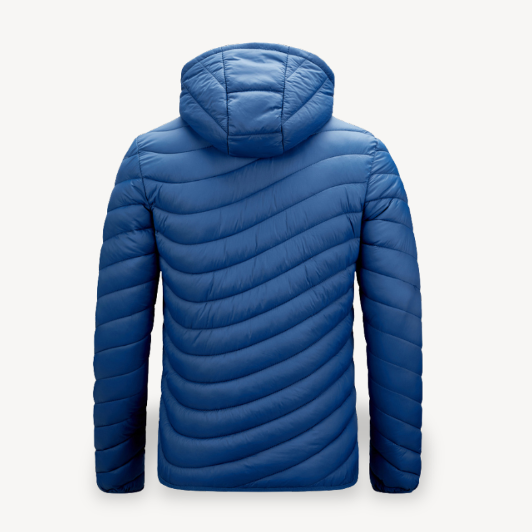 VogeLuxe | Men’s Chevron Quilted Hooded Puffer Jacket