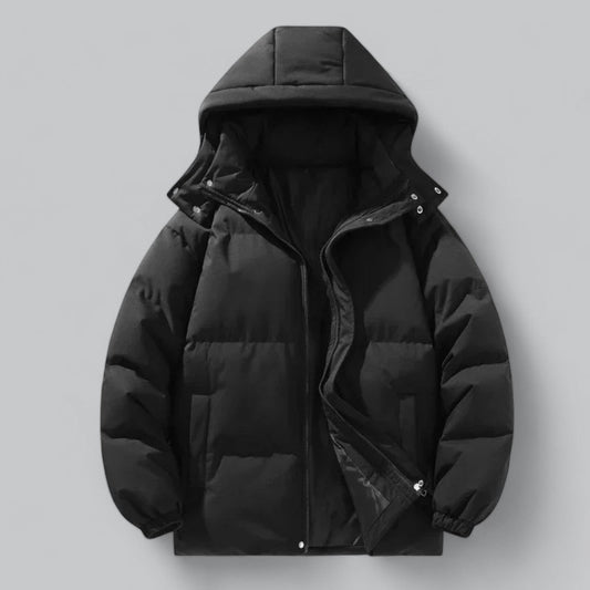 VogeLuxe | Men’s Quilted Detachable Hood Puffer Jacket