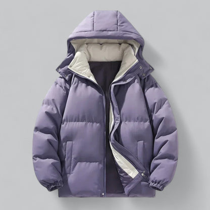 VogeLuxe | Men’s Quilted Detachable Hood Puffer Jacket