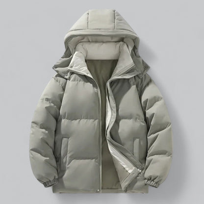 VogeLuxe | Men’s Quilted Detachable Hood Puffer Jacket
