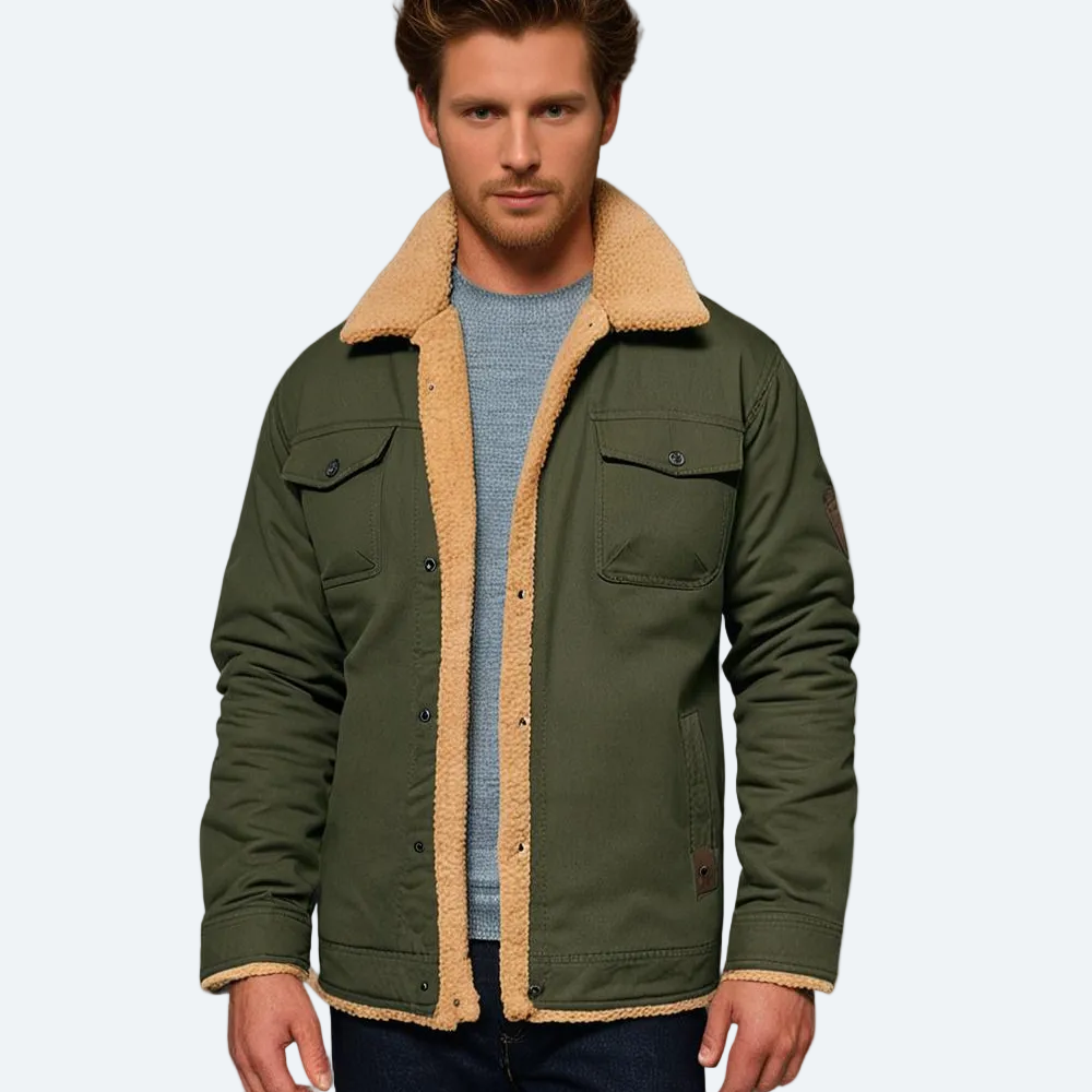 Thermal Insulated Fleece Lined Men's Parka Coat
