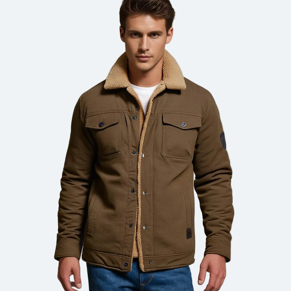 Thermal Insulated Fleece Lined Men's Parka Coat