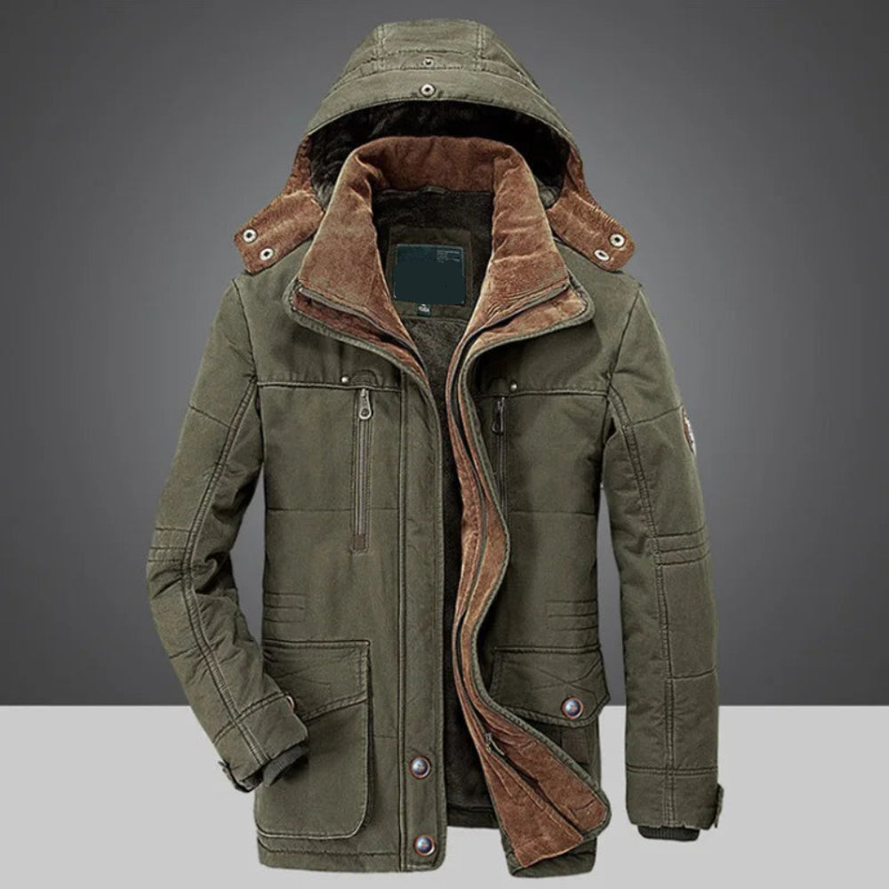 Warm Waterproof Men's Insulated Hooded Parka Coat