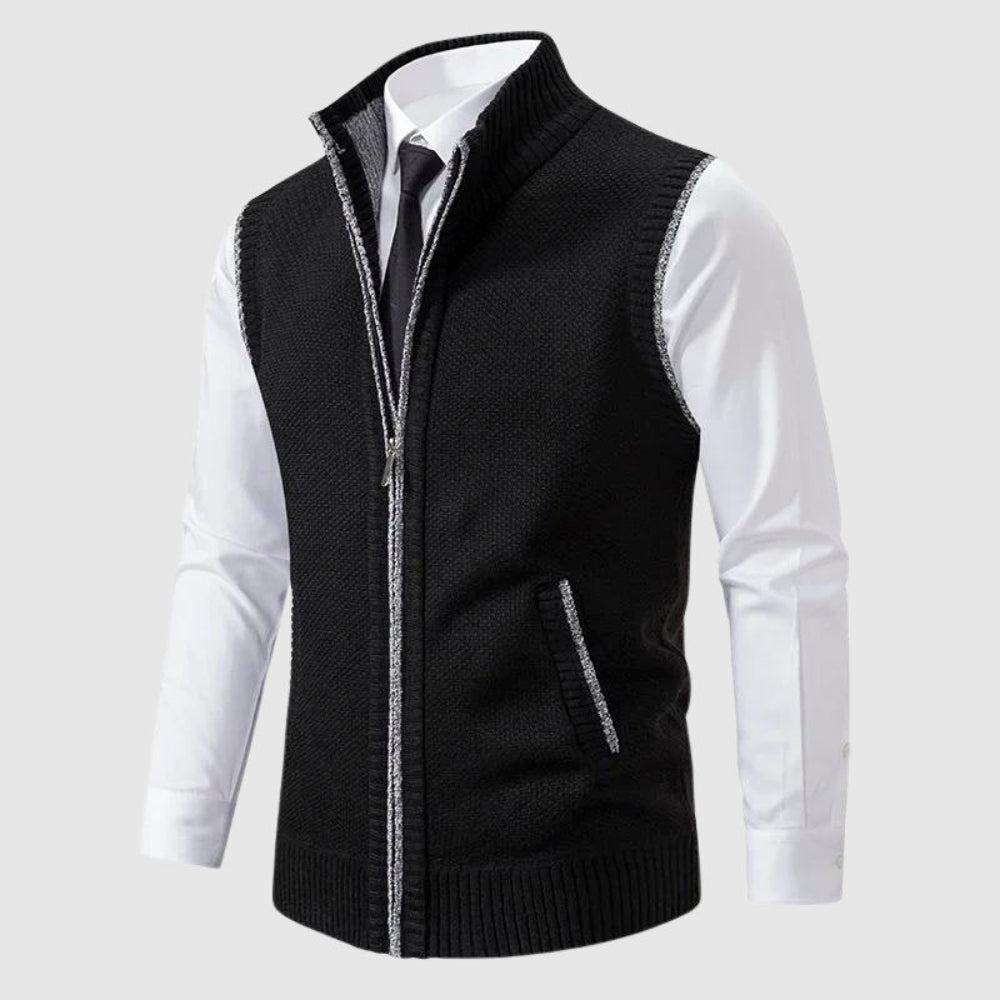 Warm Mens Quilted Zipper Vest - VogeLuxe