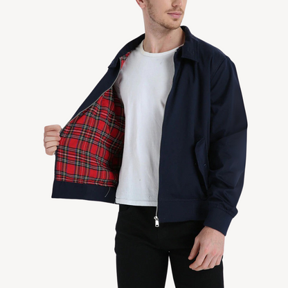 VogeLuxe | Men’s Classic Tartan Harrington Jacket