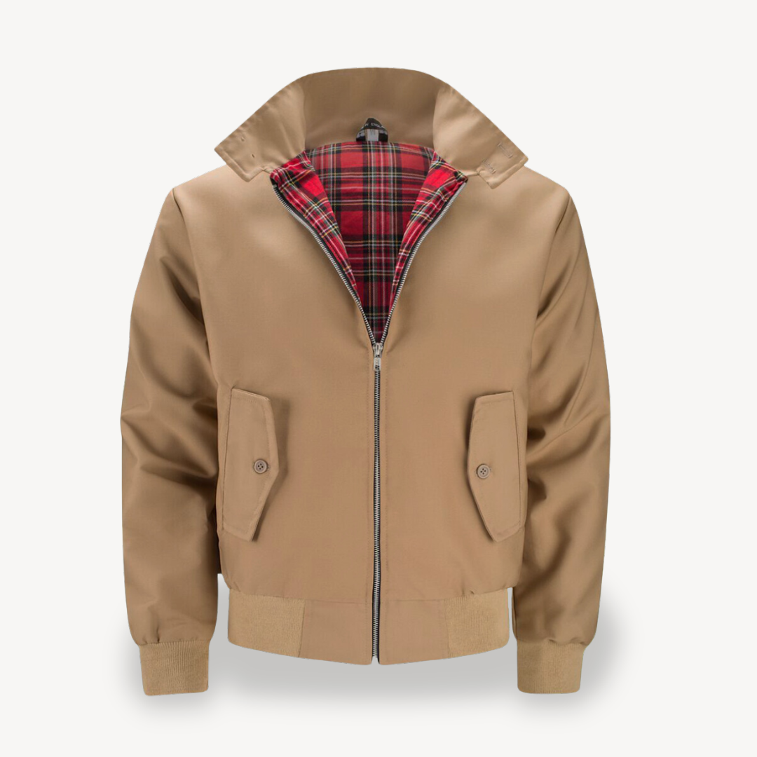 VogeLuxe | Men’s Classic Tartan Harrington Jacket