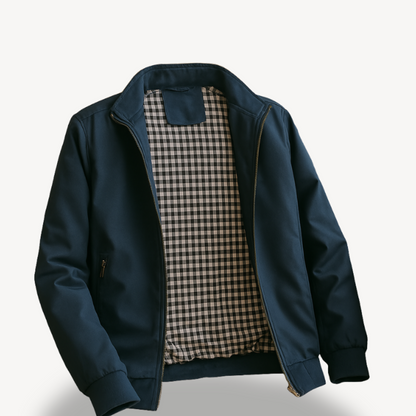 VogeLuxe | Men’s Lightweight Plaid Lined Bomber Jacket