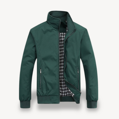 VogeLuxe | Men’s Lightweight Plaid Lined Bomber Jacket