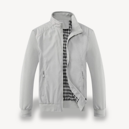 VogeLuxe | Men’s Lightweight Plaid Lined Bomber Jacket