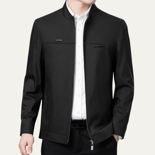 Men’s Zip-Up Jacket – Minimalist Business Casual Style 0