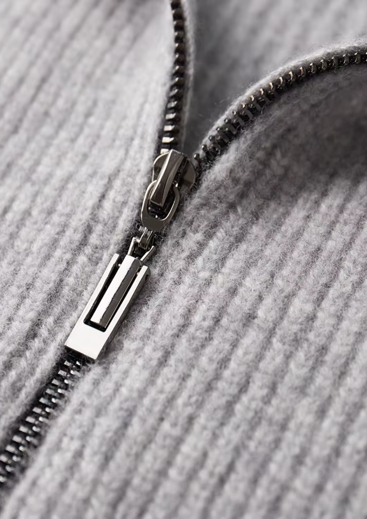 Men’s Zip-Up Ribbed Cardigan Sweater with High Collar – All-Season Casual Layer 8