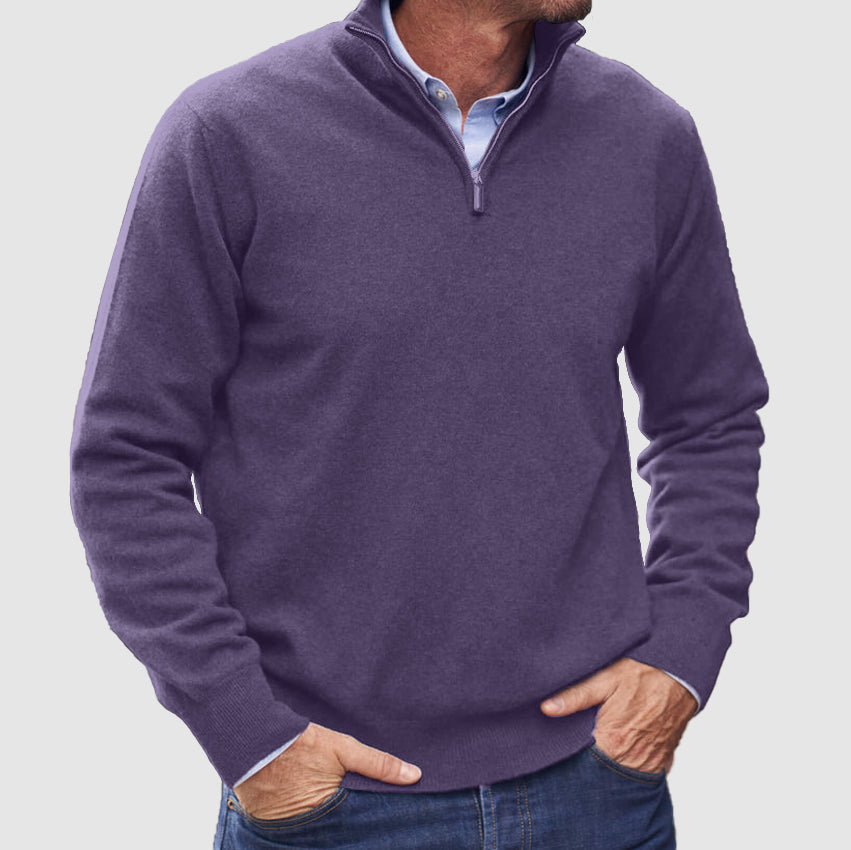 Men's Zipper Basic Sweater 1